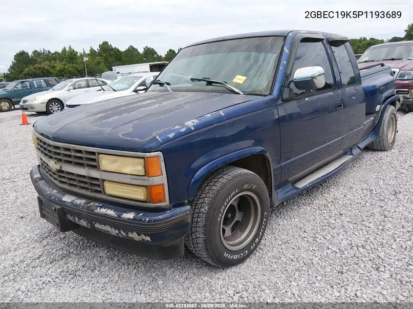 1993 Chevrolet Gmt-400 C1500 VIN: 2GBEC19K5P1193689 Lot: 45293567