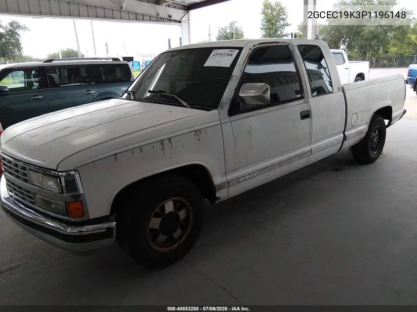 1993 Chevrolet Gmt-400 C1500 VIN: 2GCEC19K3P1196148 Lot: 45553288