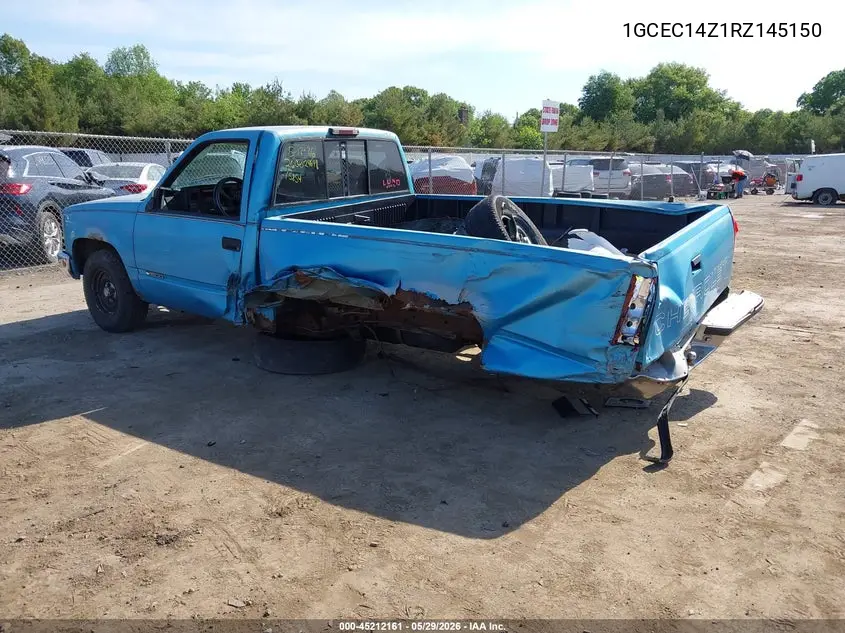 1994 Chevrolet Gmt-400 C1500 VIN: 1GCEC14Z1RZ145150 Lot: 45212161