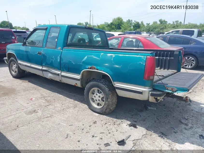 1994 Chevrolet Gmt-400 C1500 VIN: 2GCEC19K4R1183038 Lot: 45292510