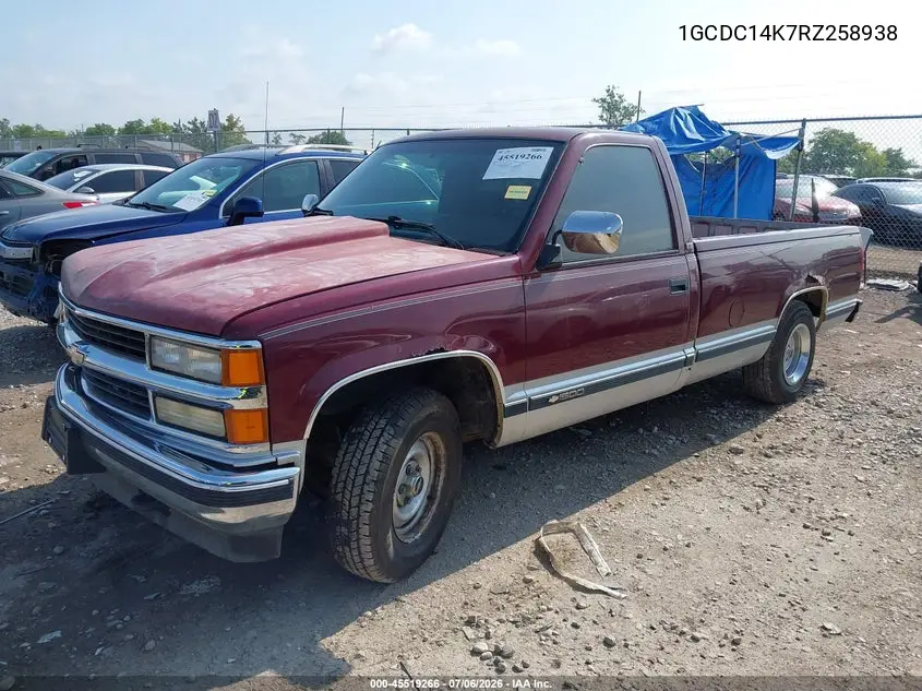 1994 Chevrolet Gmt-400 C1500 VIN: 1GCDC14K7RZ258938 Lot: 45519266
