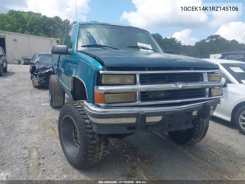 1994 Chevrolet Gmt-400 K1500 VIN: 1GCEK14K1RZ145106 Lot: 45652365