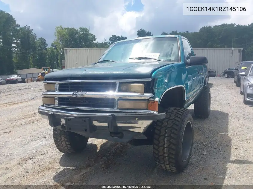 1994 Chevrolet Gmt-400 K1500 VIN: 1GCEK14K1RZ145106 Lot: 45652365