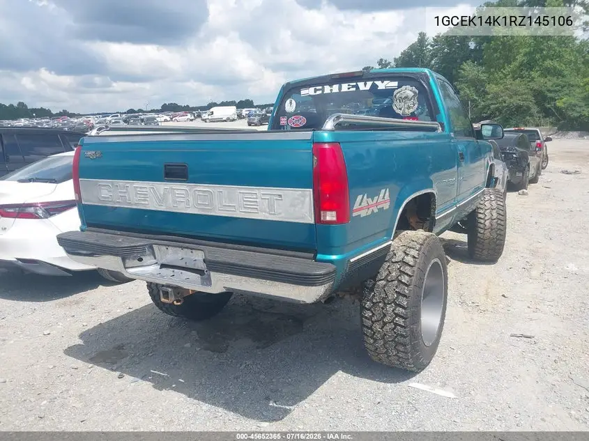 1994 Chevrolet Gmt-400 K1500 VIN: 1GCEK14K1RZ145106 Lot: 45652365