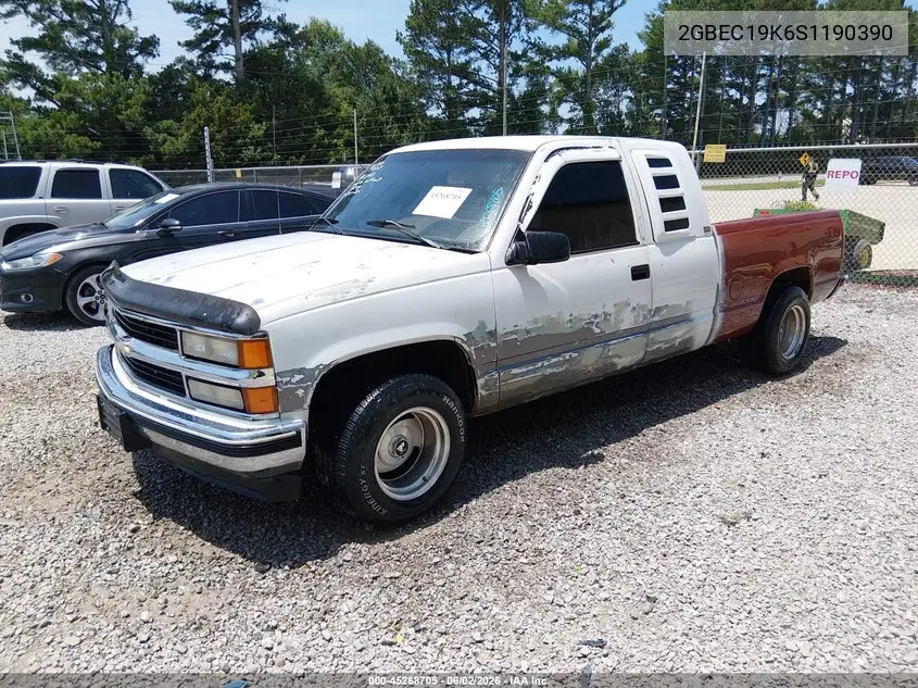 1995 Chevrolet Gmt-400 C1500 VIN: 2GBEC19K6S1190390 Lot: 45268705