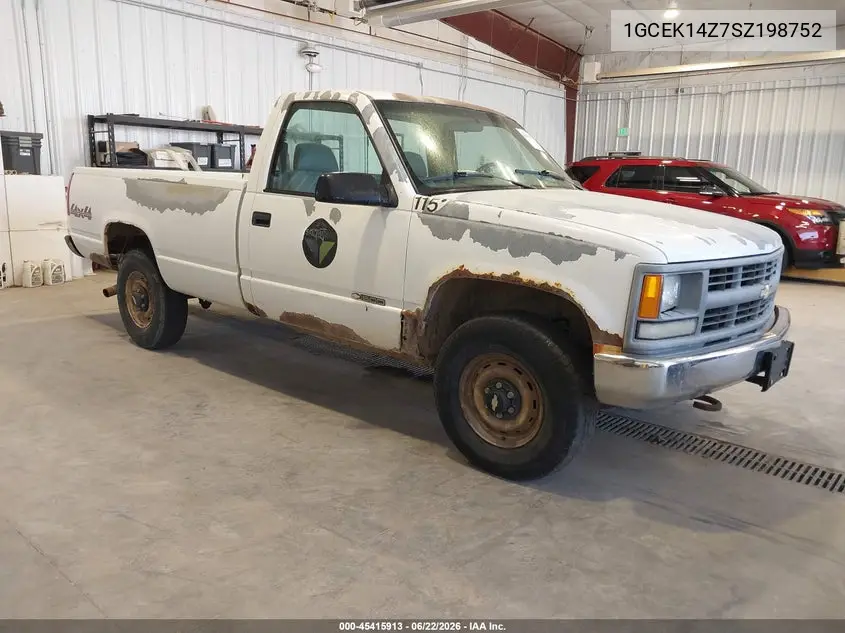 1995 Chevrolet Gmt-400 K1500 VIN: 1GCEK14Z7SZ198752 Lot: 45415913
