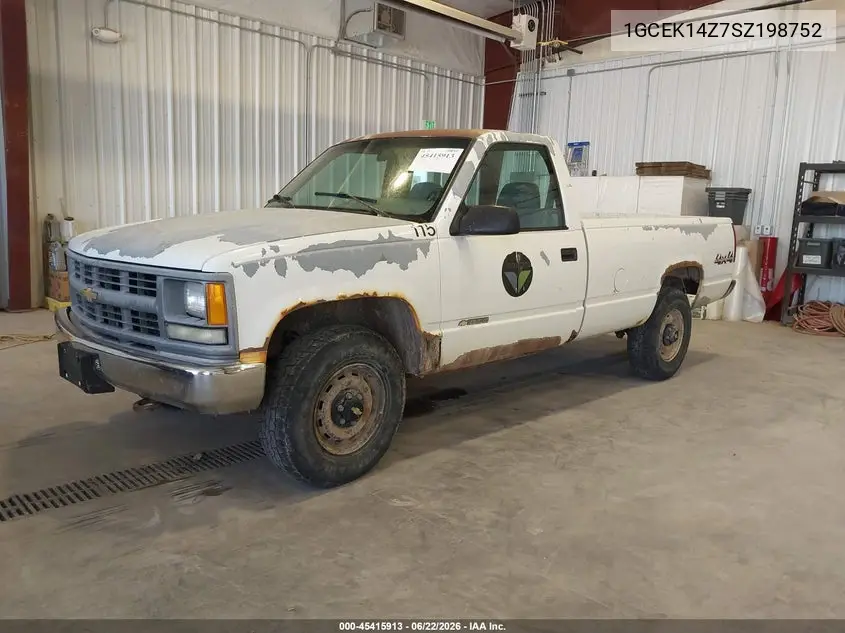 1995 Chevrolet Gmt-400 K1500 VIN: 1GCEK14Z7SZ198752 Lot: 45415913