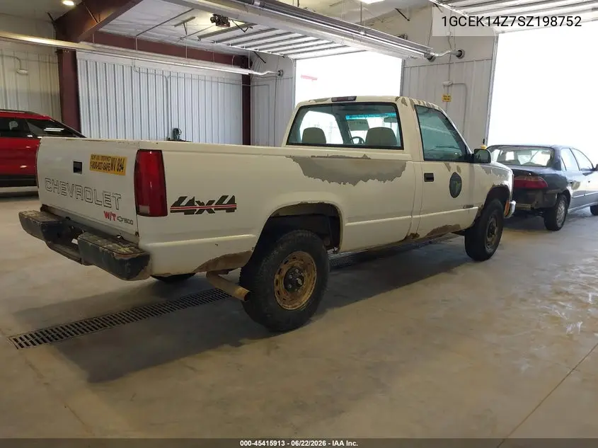 1995 Chevrolet Gmt-400 K1500 VIN: 1GCEK14Z7SZ198752 Lot: 45415913