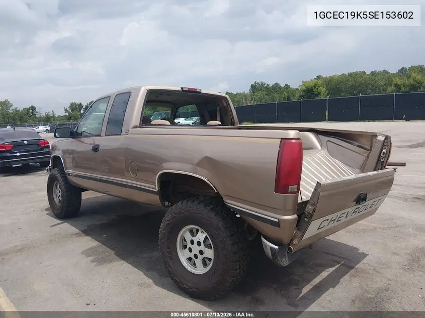 1995 Chevrolet Gmt-400 C1500 VIN: 1GCEC19K5SE153602 Lot: 45610801