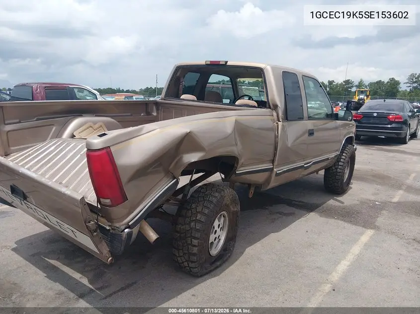 1995 Chevrolet Gmt-400 C1500 VIN: 1GCEC19K5SE153602 Lot: 45610801