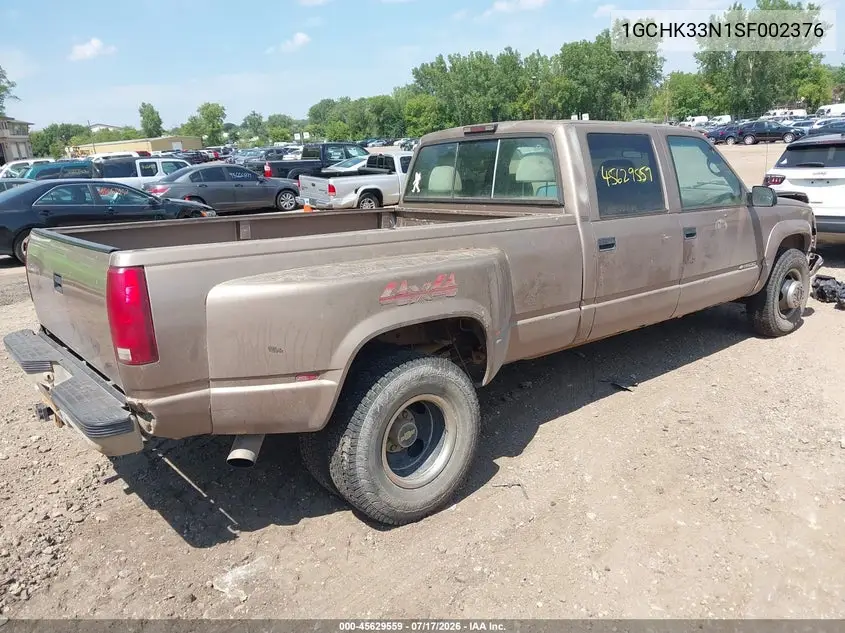 1995 Chevrolet Gmt-400 K3500 VIN: 1GCHK33N1SF002376 Lot: 45629559