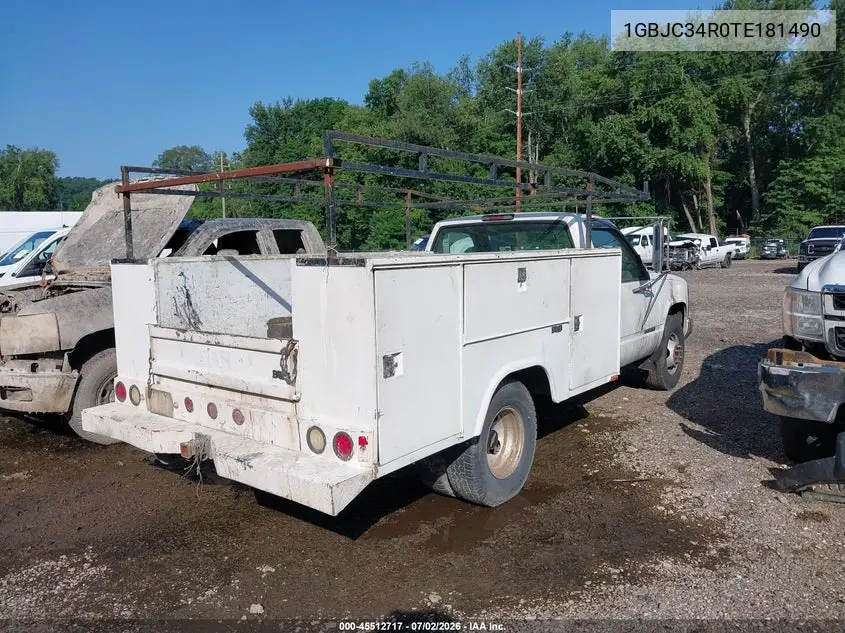 1996 Chevrolet Gmt-400 C3500 VIN: 1GBJC34R0TE181490 Lot: 45512717