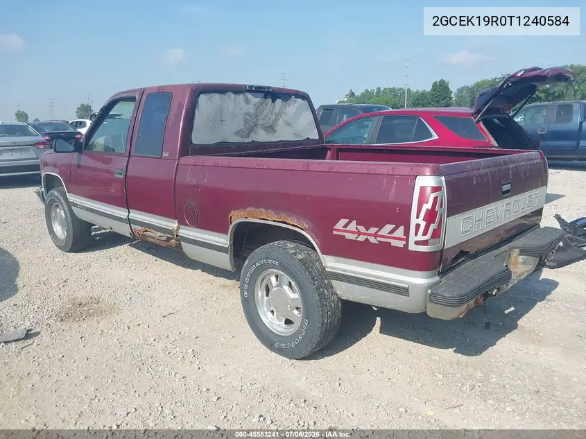 1996 Chevrolet Gmt-400 K1500 VIN: 2GCEK19R0T1240584 Lot: 45553241