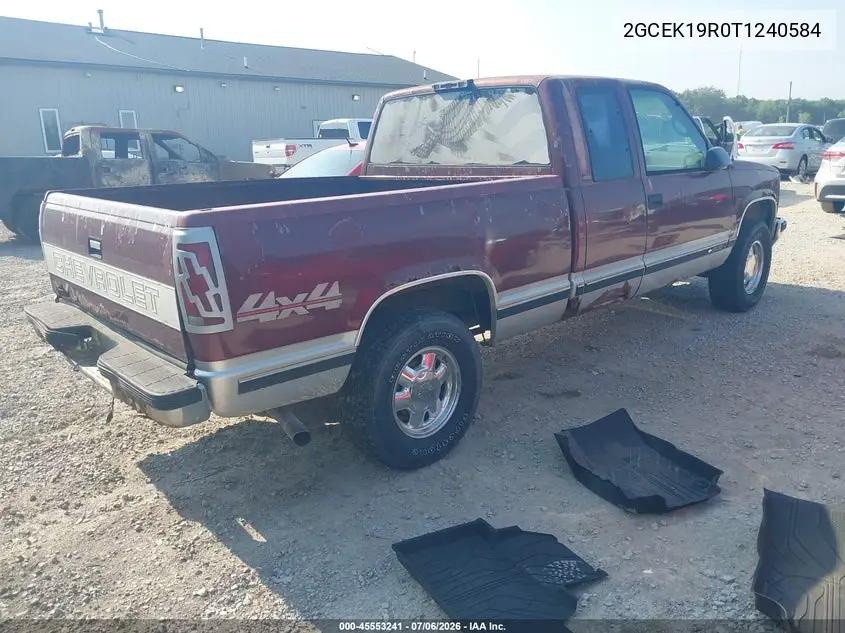 1996 Chevrolet Gmt-400 K1500 VIN: 2GCEK19R0T1240584 Lot: 45553241