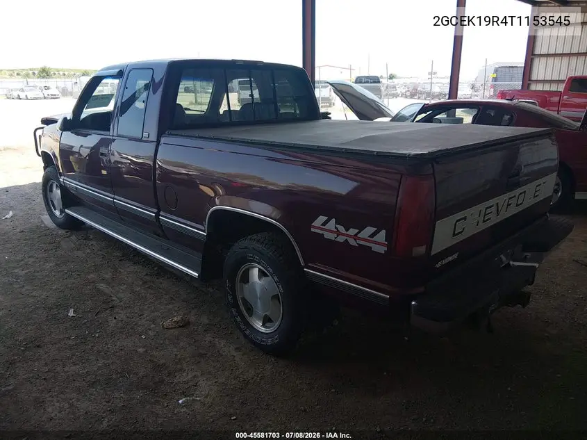 1996 Chevrolet Gmt-400 K1500 VIN: 2GCEK19R4T1153545 Lot: 45581703
