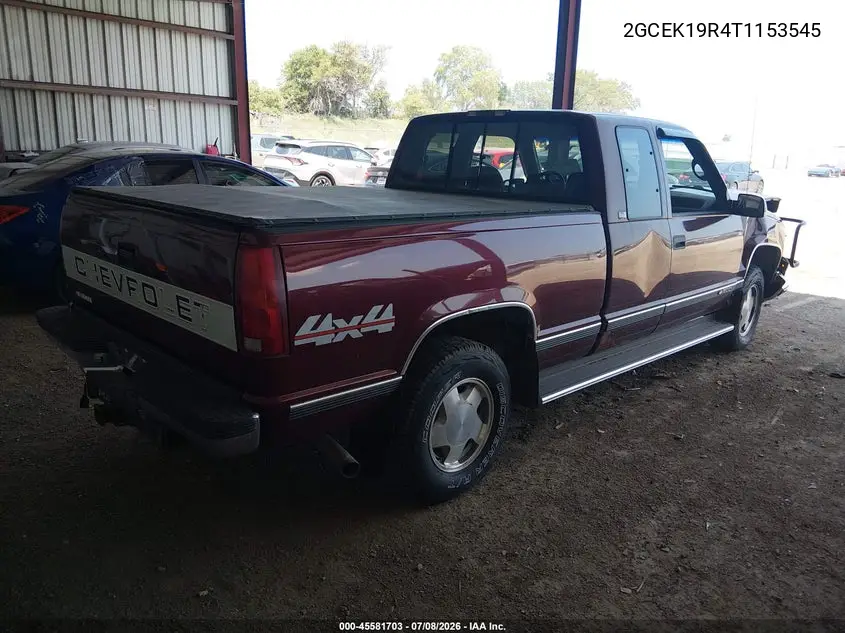 1996 Chevrolet Gmt-400 K1500 VIN: 2GCEK19R4T1153545 Lot: 45581703