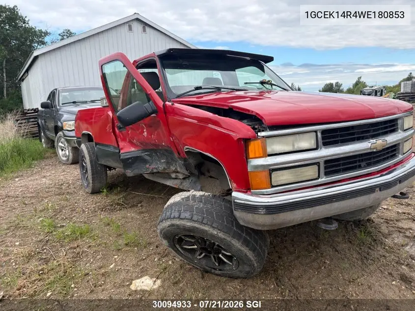 1998 Chevrolet Gmt-400 K1500 VIN: 1GCEK14R4WE180853 Lot: 30094933