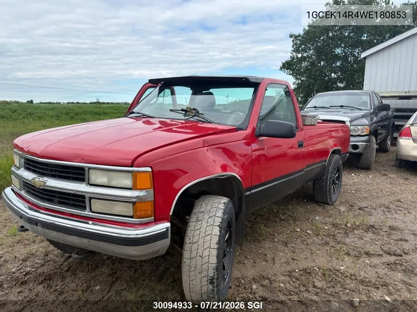 1998 Chevrolet Gmt-400 K1500 VIN: 1GCEK14R4WE180853 Lot: 30094933