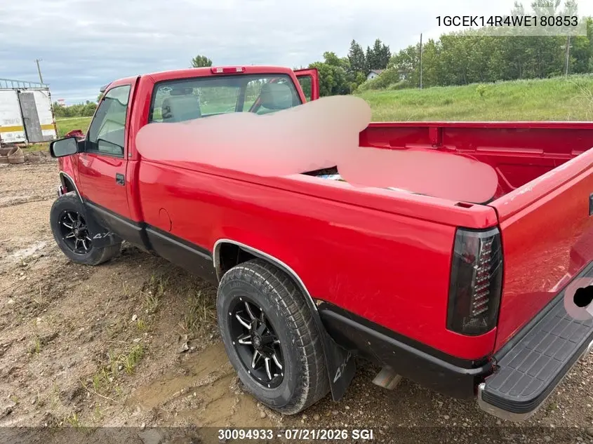 1998 Chevrolet Gmt-400 K1500 VIN: 1GCEK14R4WE180853 Lot: 30094933