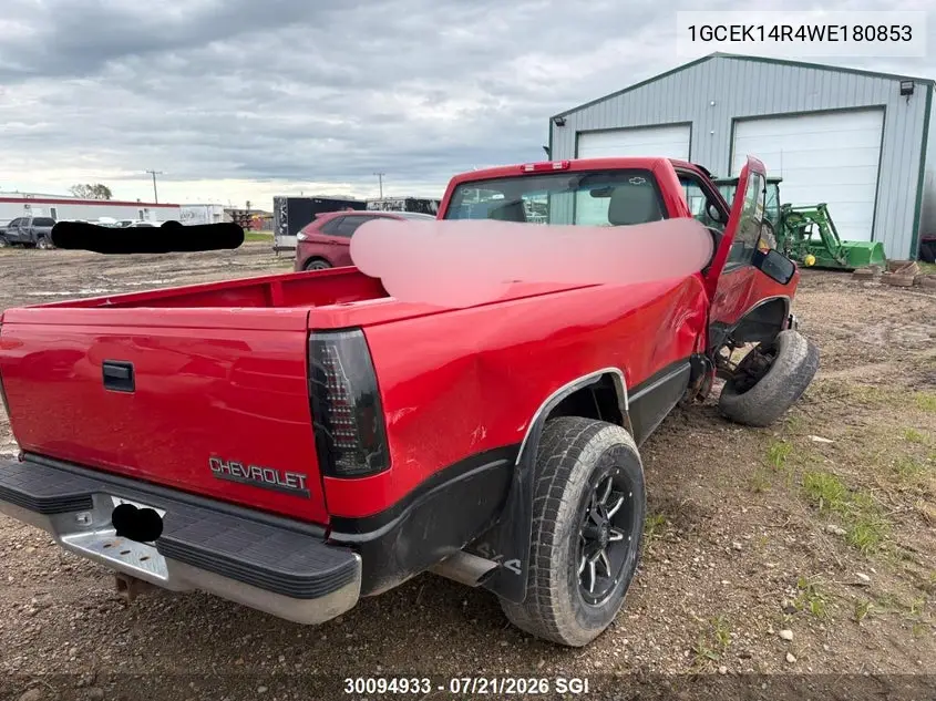 1998 Chevrolet Gmt-400 K1500 VIN: 1GCEK14R4WE180853 Lot: 30094933