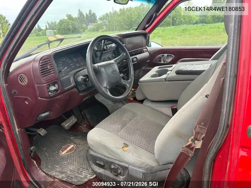1998 Chevrolet Gmt-400 K1500 VIN: 1GCEK14R4WE180853 Lot: 30094933