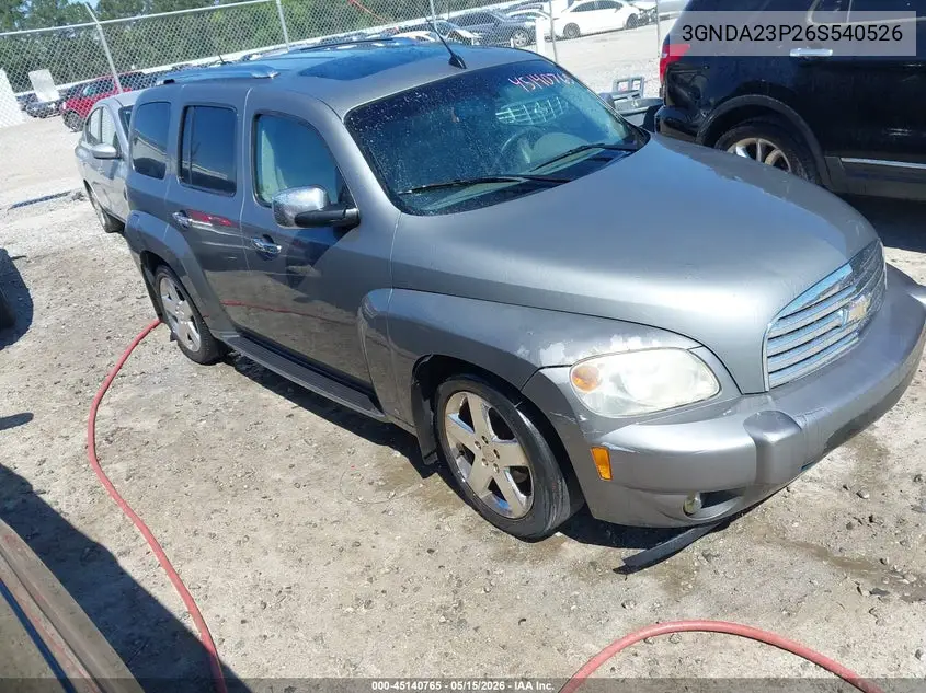 2006 Chevrolet Hhr Lt VIN: 3GNDA23P26S540526 Lot: 45140765