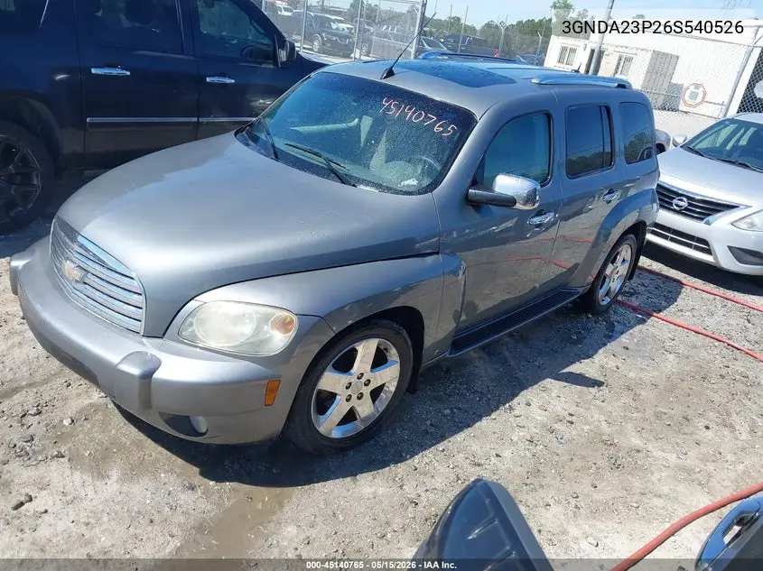 2006 Chevrolet Hhr Lt VIN: 3GNDA23P26S540526 Lot: 45140765