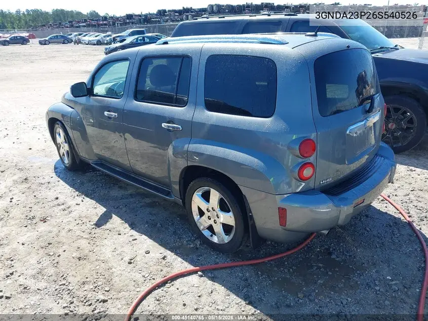 2006 Chevrolet Hhr Lt VIN: 3GNDA23P26S540526 Lot: 45140765