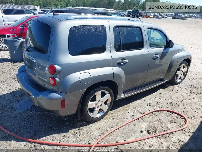 2006 Chevrolet Hhr Lt VIN: 3GNDA23P26S540526 Lot: 45140765