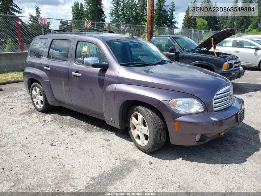 2006 Chevrolet Hhr Lt VIN: 3GNDA23D86S549804 Lot: 45166185