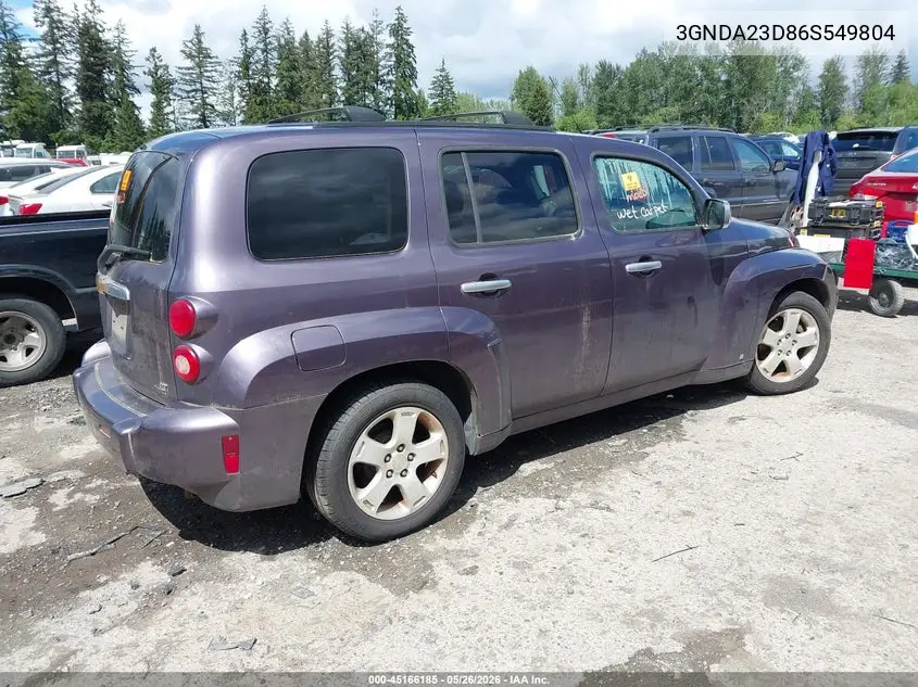 2006 Chevrolet Hhr Lt VIN: 3GNDA23D86S549804 Lot: 45166185