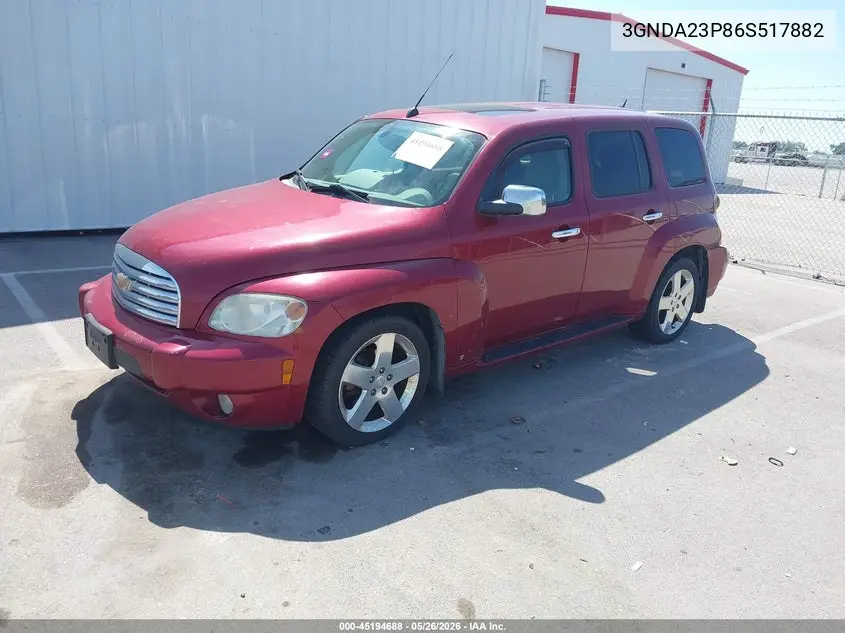 2006 Chevrolet Hhr Lt VIN: 3GNDA23P86S517882 Lot: 45194688