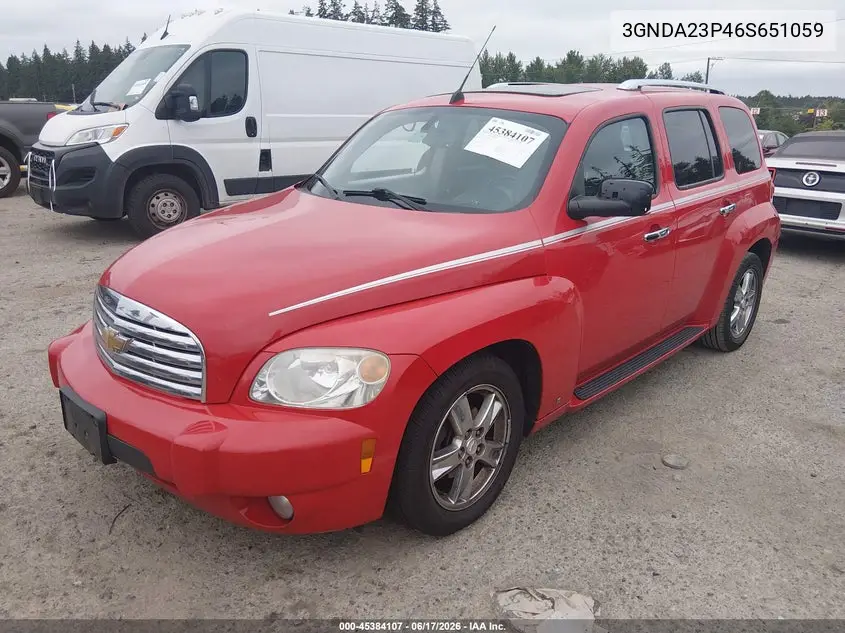 2006 Chevrolet Hhr Lt VIN: 3GNDA23P46S651059 Lot: 45384107