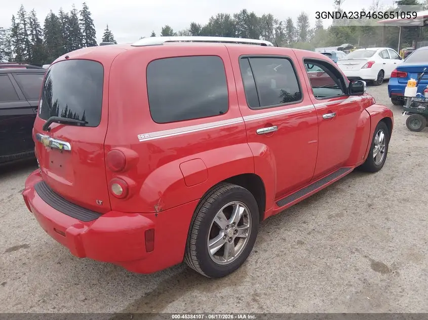 2006 Chevrolet Hhr Lt VIN: 3GNDA23P46S651059 Lot: 45384107