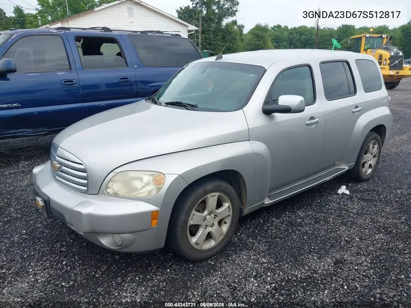 2007 Chevrolet Hhr Lt VIN: 3GNDA23D67S512817 Lot: 45342721