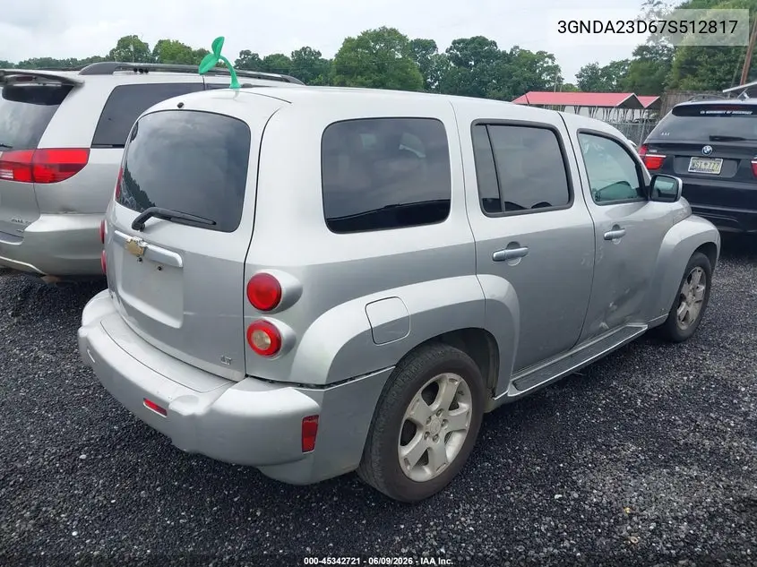2007 Chevrolet Hhr Lt VIN: 3GNDA23D67S512817 Lot: 45342721