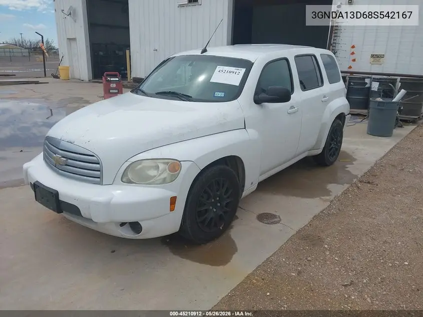 2008 Chevrolet Hhr Ls VIN: 3GNDA13D68S542167 Lot: 45210912