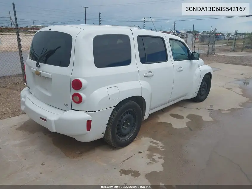 2008 Chevrolet Hhr Ls VIN: 3GNDA13D68S542167 Lot: 45210912