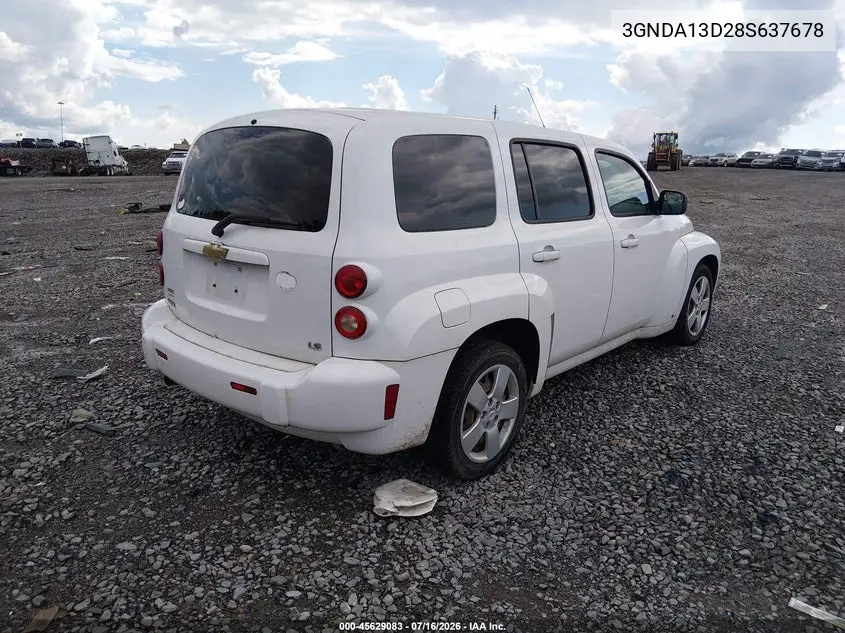 2008 Chevrolet Hhr Ls VIN: 3GNDA13D28S637678 Lot: 45629083