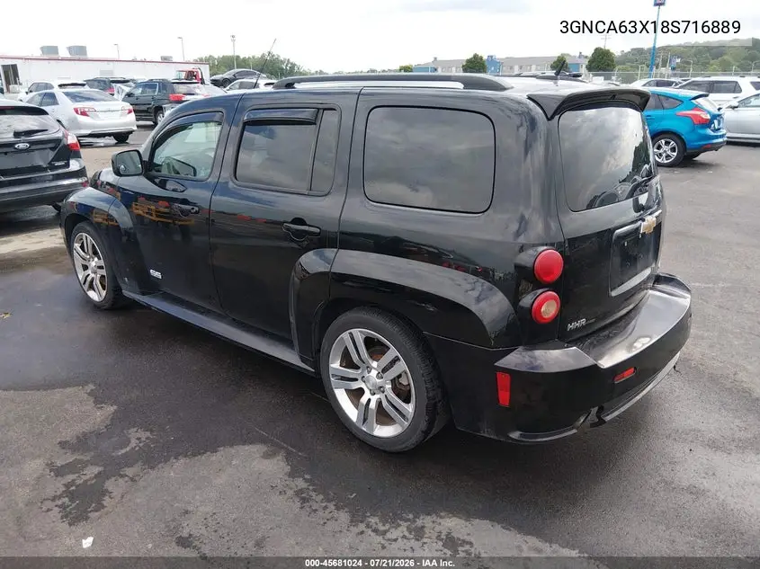 2008 Chevrolet Hhr Ss VIN: 3GNCA63X18S716889 Lot: 45681024