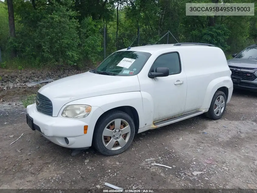2009 Chevrolet Hhr Panel Ls VIN: 3GCCA95B49S519003 Lot: 45540484