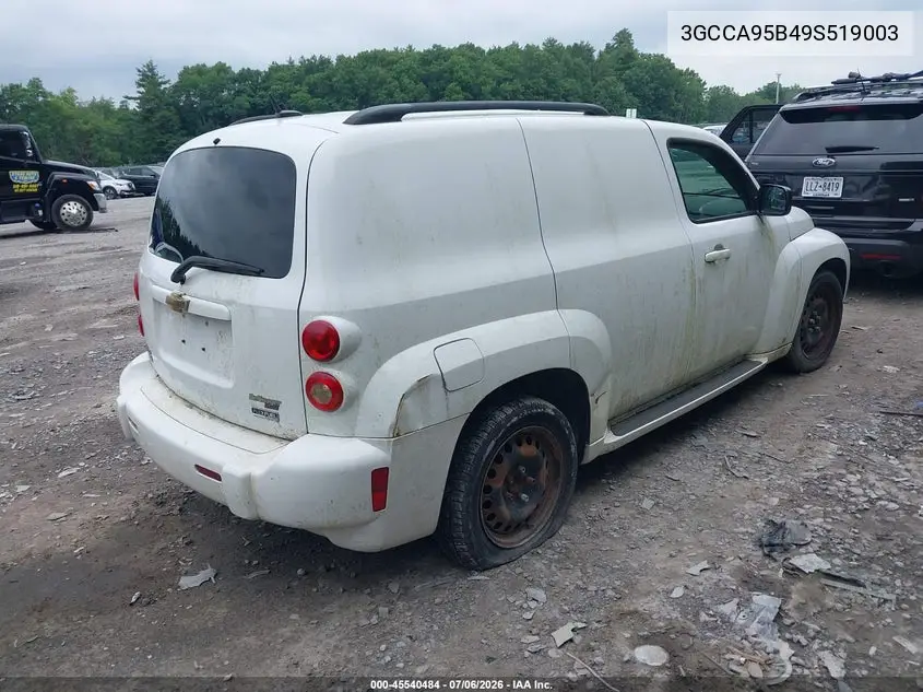 2009 Chevrolet Hhr Panel Ls VIN: 3GCCA95B49S519003 Lot: 45540484
