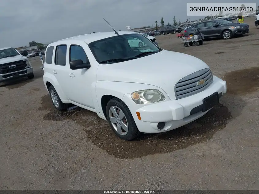 2010 Chevrolet Hhr Ls VIN: 3GNBAADB5AS517450 Lot: 45128575