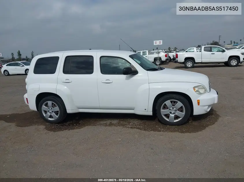 2010 Chevrolet Hhr Ls VIN: 3GNBAADB5AS517450 Lot: 45128575