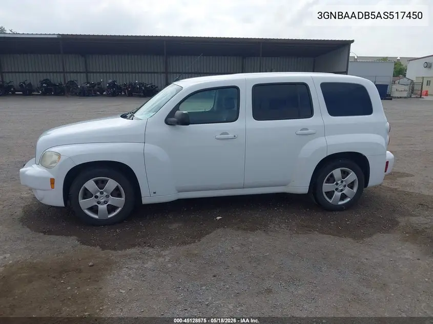 2010 Chevrolet Hhr Ls VIN: 3GNBAADB5AS517450 Lot: 45128575