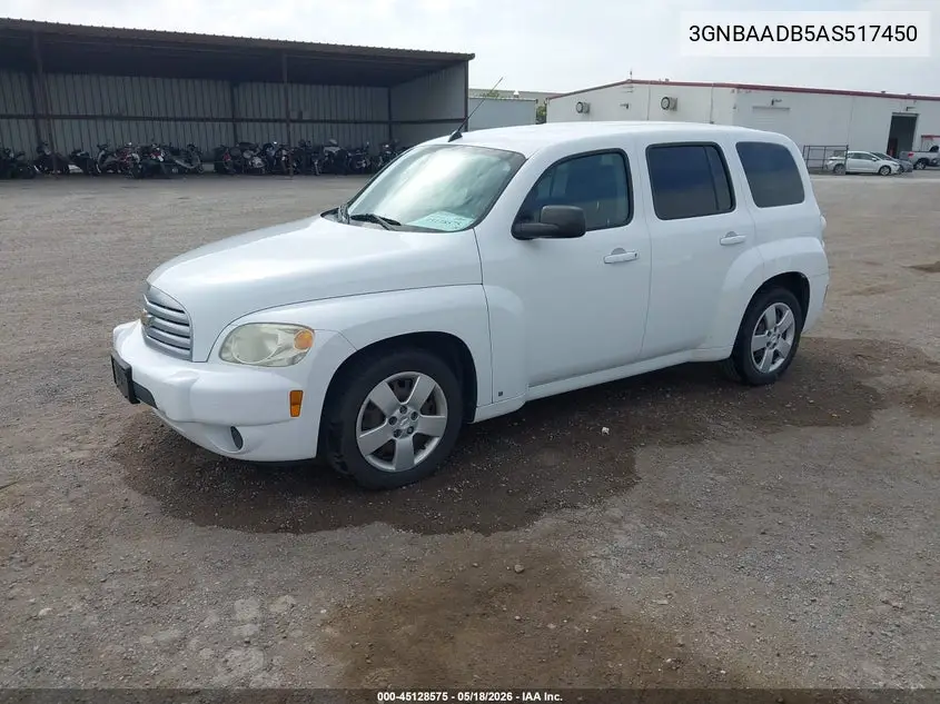 2010 Chevrolet Hhr Ls VIN: 3GNBAADB5AS517450 Lot: 45128575