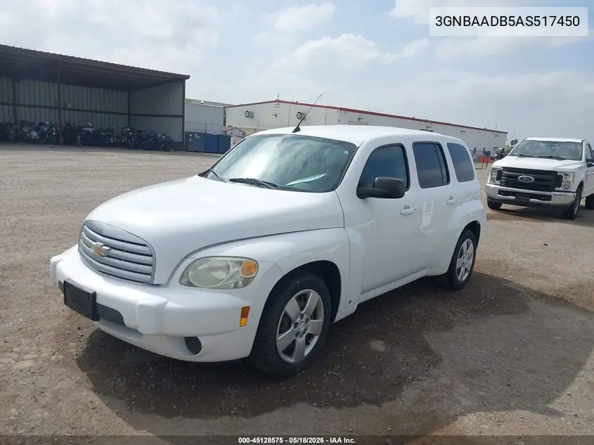 2010 Chevrolet Hhr Ls VIN: 3GNBAADB5AS517450 Lot: 45128575