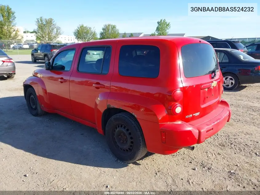 2010 Chevrolet Hhr Ls VIN: 3GNBAADB8AS524232 Lot: 45270498