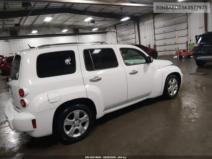 2010 Chevrolet Hhr Lt VIN: 3GNBABDB6AS577971 Lot: 45319846