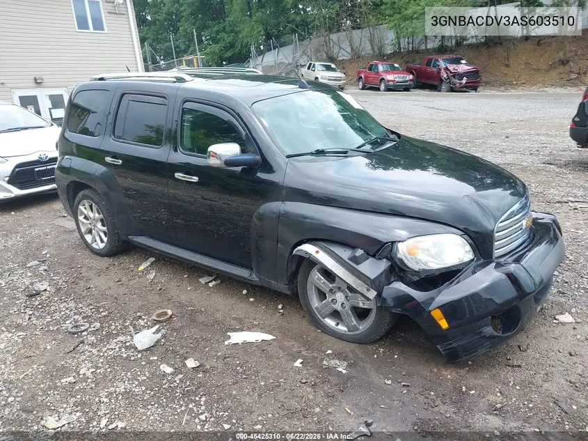 2010 Chevrolet Hhr Lt VIN: 3GNBACDV3AS603510 Lot: 45425310